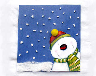 Новогодняя открытка «Дед Мороз» в стиле скрабукинг - своими руками