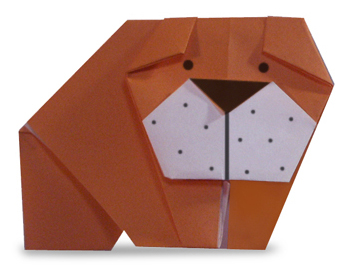 Оригами бульдог