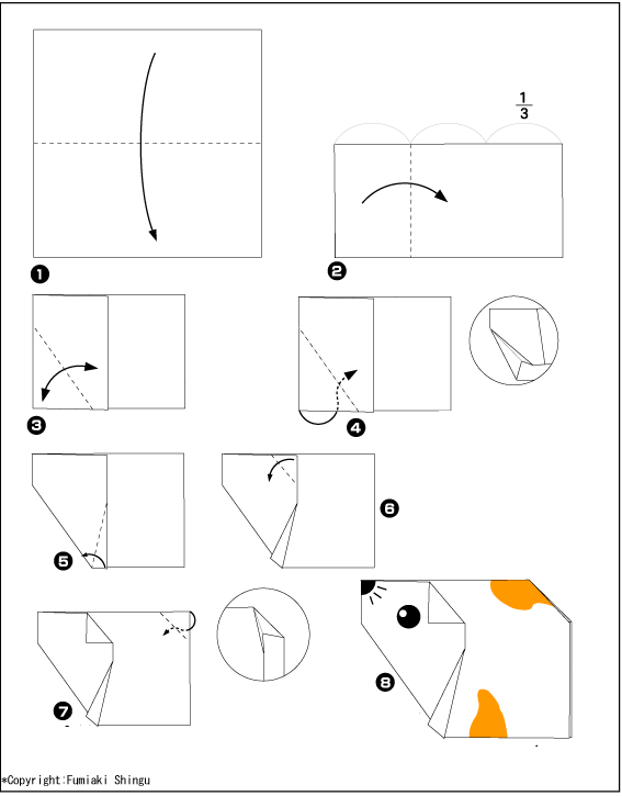 Схема оригами хомяк