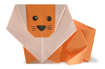 Оригами лев