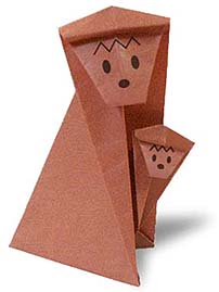 Оригами обезьянки