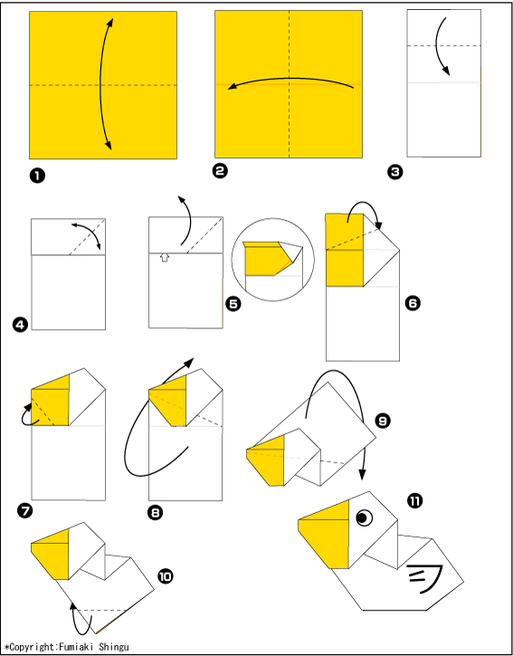 Схема оригами пеликан