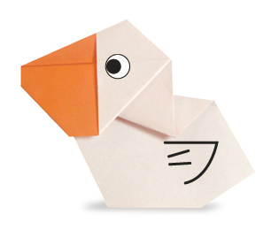 Оригами пеликан