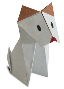 Оригами пес