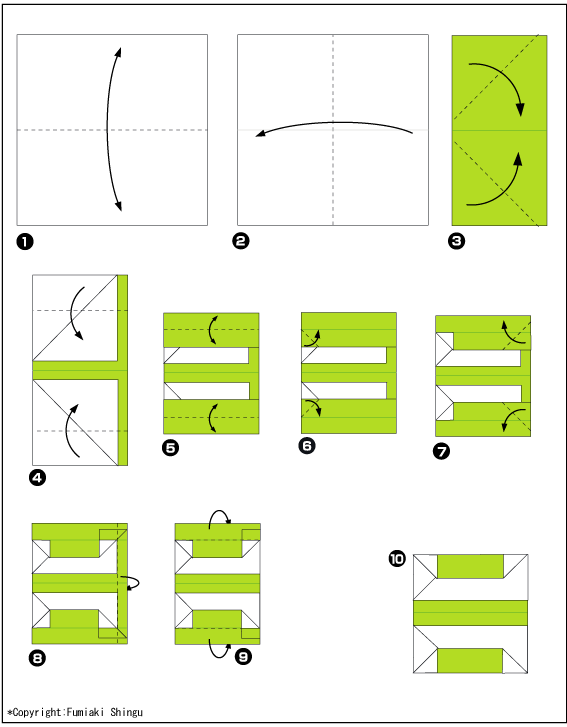 Схема оригами знак деление