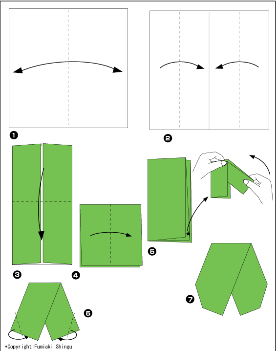 Схема оригами лилия