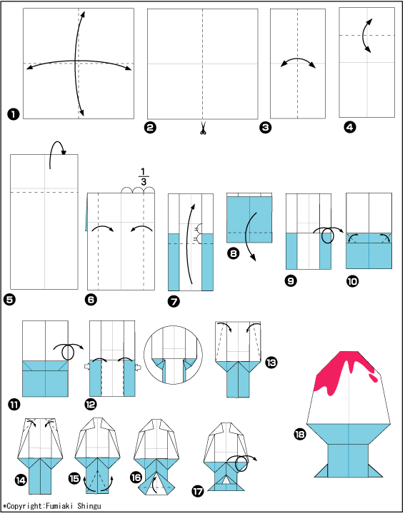 Схема оригами мороженка