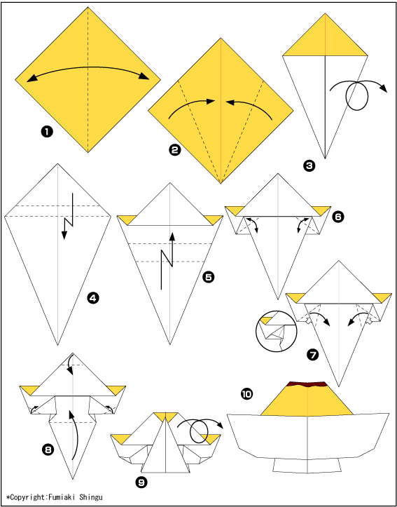 Схема оригами мороженое