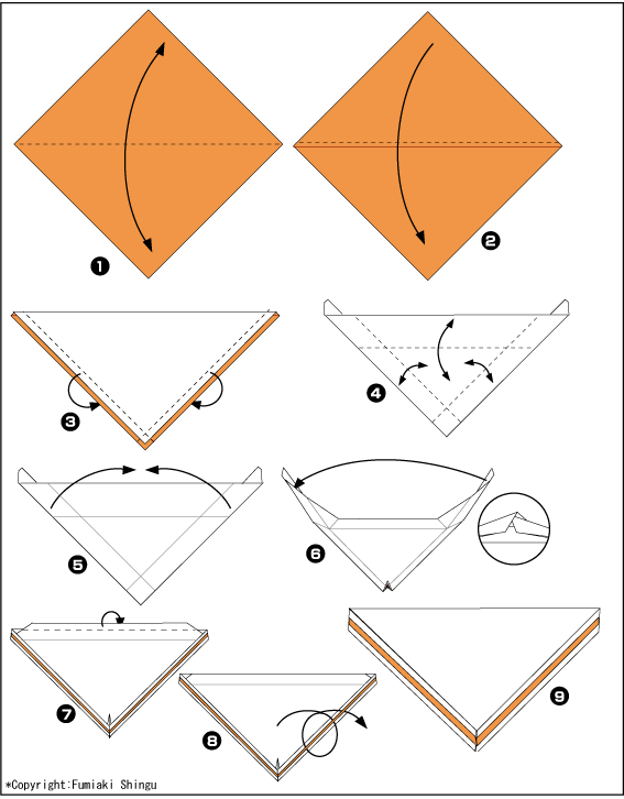 Схема оригами сэндвич