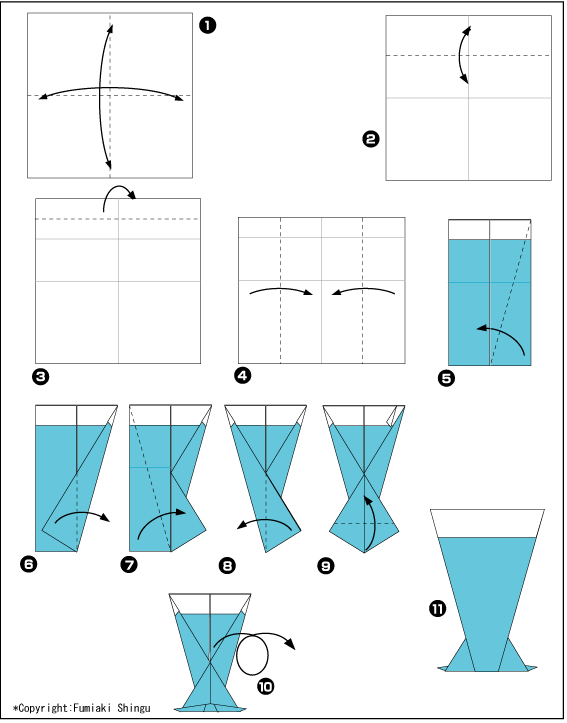 Схема оригами сок