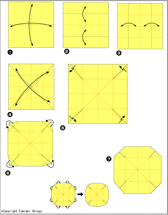 Схема оригами тарелка