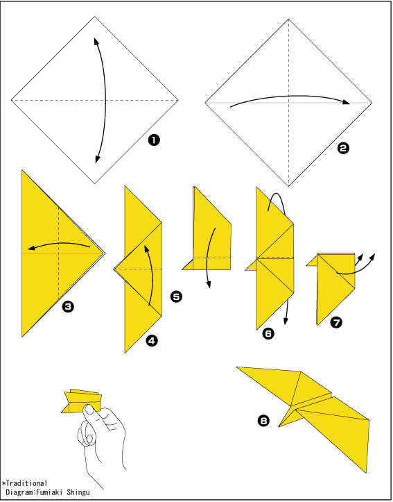 Схема оригами бабочка