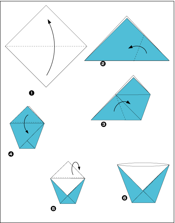 Схема оригами катапульта
