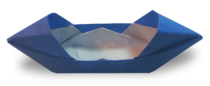 Оригами моторная лодка