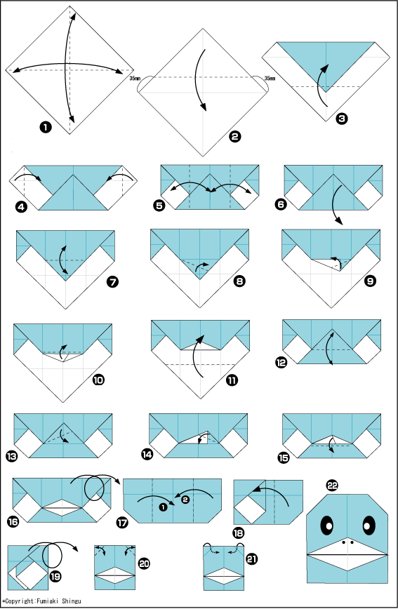 Схема оригами пингвин