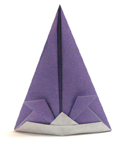 Шапка самурая оригами