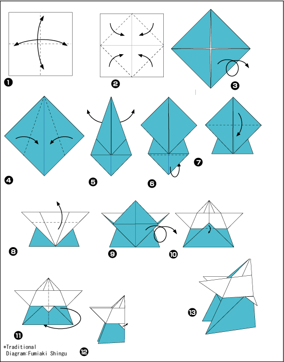 Схема оригами сумо
