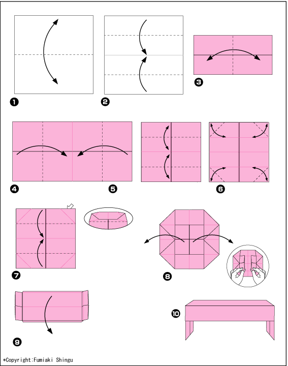 Схема оригами парта