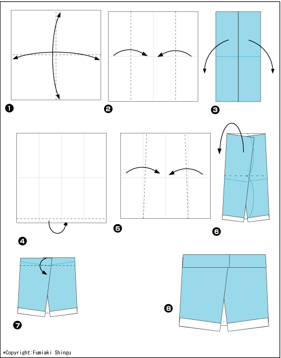 Схема оригами бриджи
