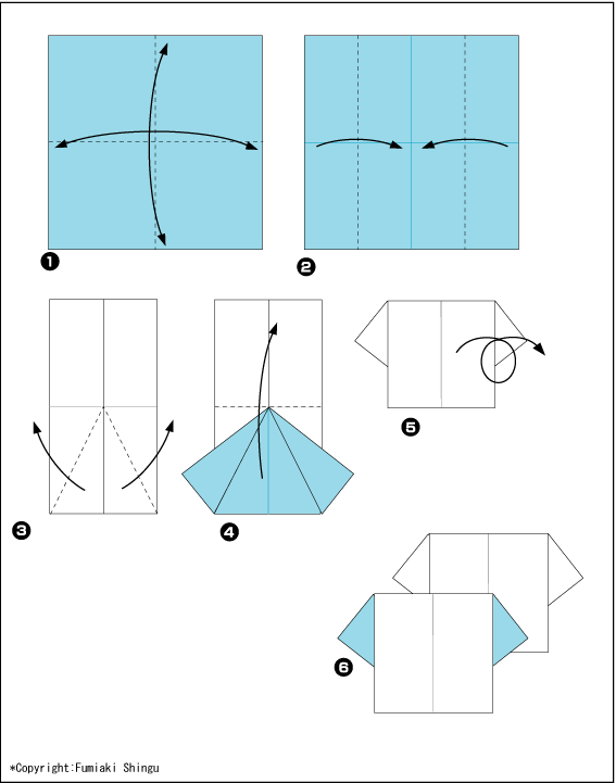 Схема оригами футболка