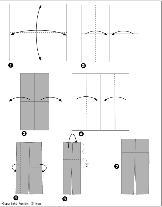 Схема оригами смокинг