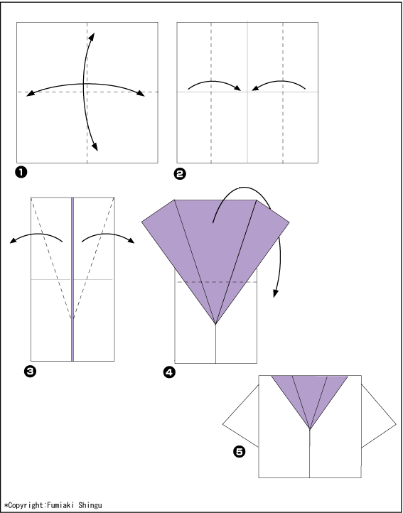 Схема оригами тельняшка