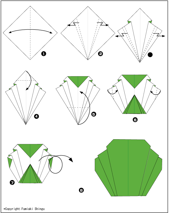 Схема оригами капуста