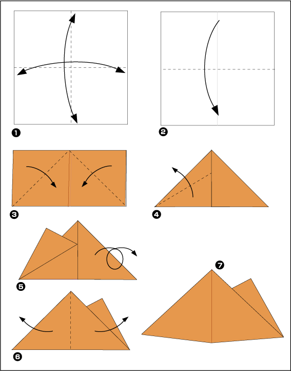 Схема оригами горы