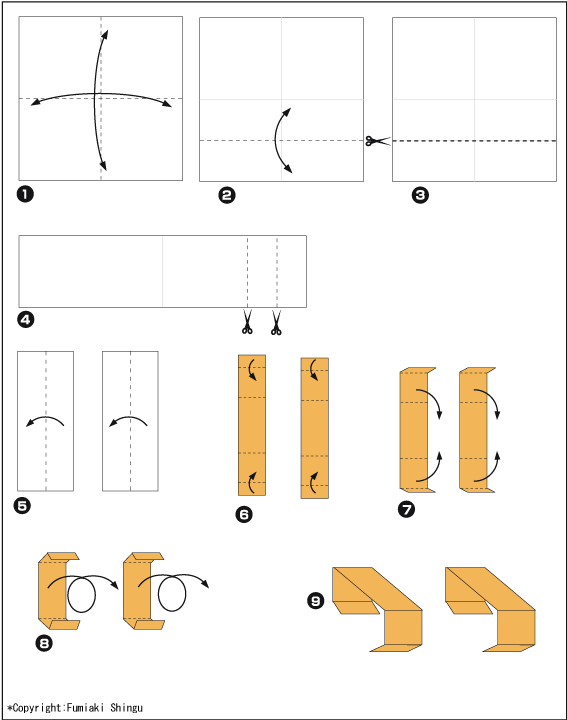 Схема объемное 3д оригами качели