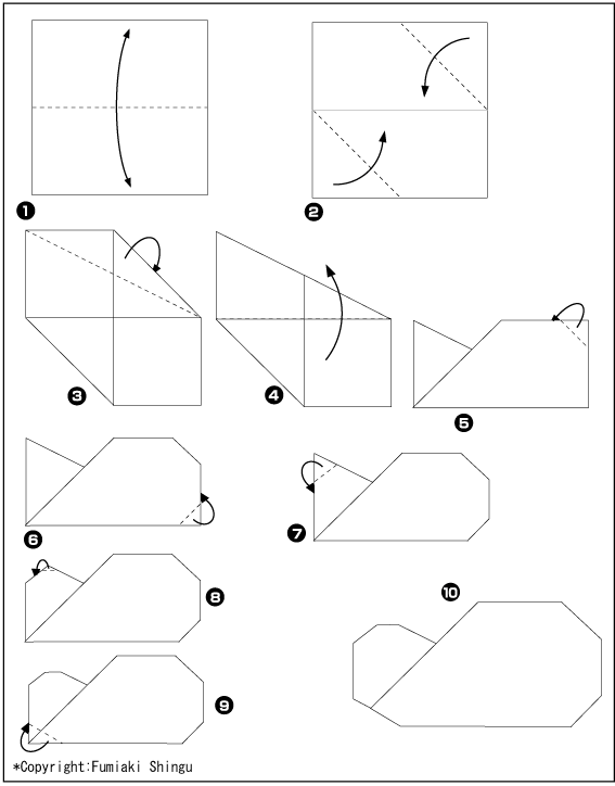 Схема оригами облако