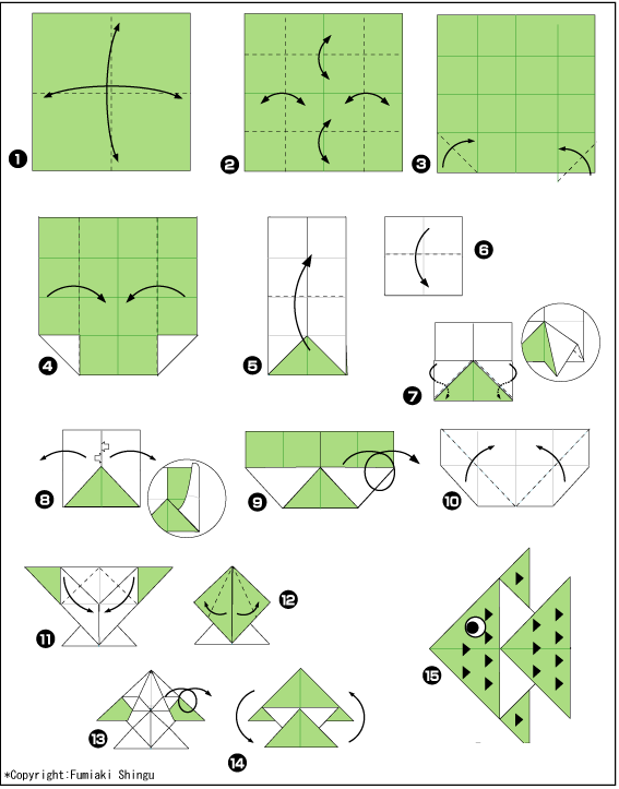 Схема оригами тропическая рыба