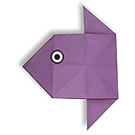Оригами рыба схема