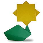 Оригами цветок схема