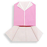 Оригами жилет и юбка